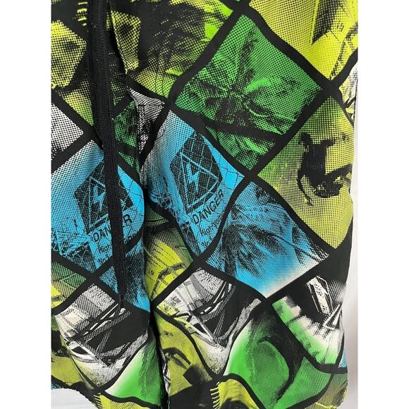 Blue Sol Boardshorts Men 32 Green Blue Check Hybrid Swim Beach Surf Trunks - Picture 2 of 5